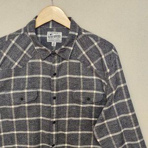 Lucky Brand Blue and White Casual Button Down Shirt